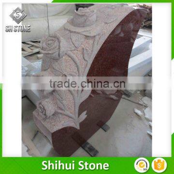 Custom Design Granite India Red Tear Drop Headstone photo-2