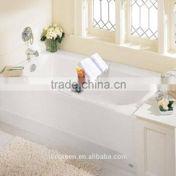 Stainless Steel Bathtub Caddy With Extending Sides and Book Holder photo-3