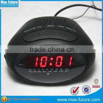 0.6 inch LED display mini clock radio,FM/AM clock radio