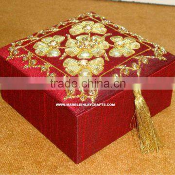 Home Decorative Hand Embroidery Jewelry Box photo-2