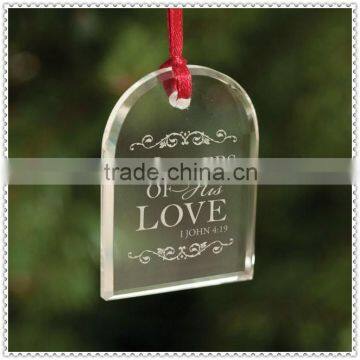Personalized Clear Wedding Glass Ornament For Take Away Gifts