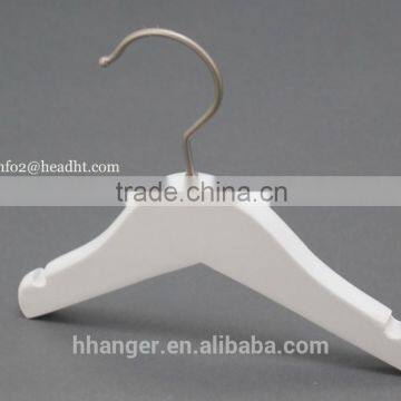 white baby/children/kids clothes/coat hangers basic style wooden with notches 3ps set wholesale