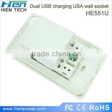 ETL Approved USn Standard Usb Socket With Double ac Socket and 2 Usb Output Port for America Plugs Charging for Cell Phone... photo-3