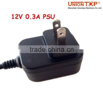 AC DC 12V 0.3A LED power adapter