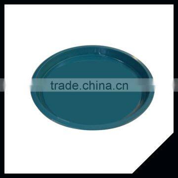 Custom Printed Design Round Shape Metal Tin Serving Tray For Restaurant