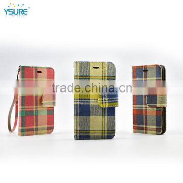 2015 Best Design Hot Sale Colorful Stripe Pattern Denim Leather Case For Lenovo VIBE Z2 PRO K920 With Card Slots and PVC ID Slot