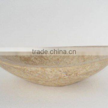 Beige Travertine Flower Arrangement Plate 30501