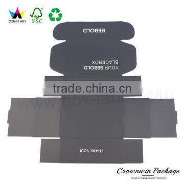 Cheap custom matt black paper packaging corrugated box for mailing