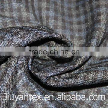 JY-1614 Small Checks Beautiful Design Colorful Printed T/r Woven Plain Weave Men's Leisure Suiting Coat Cloth Fabric photo-5
