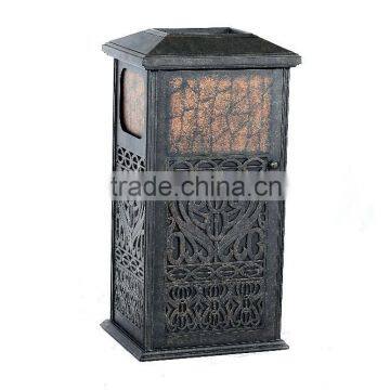 Aluminum Garden Fancy Metal Handmade Dustbin