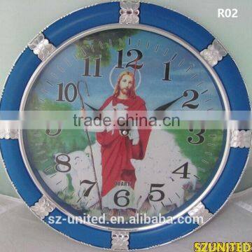 High quality antique wall clock religious series #R01--R03