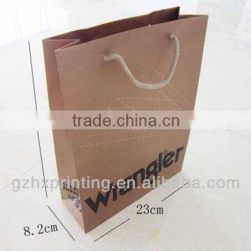 2015 Hot, Brown Kraft Paper Bag with Handle for Coffee, Tea