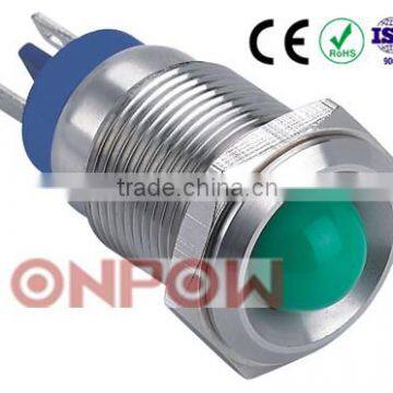 30 Years Industry Leader ONPOW Metal signal lamp GQ16G-D/S Dia. 16mm CE ROHS IP67 waterproof