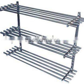 stainless steel pipe wall shelf