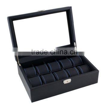 High Quality Black Leather Wood Box Packaging