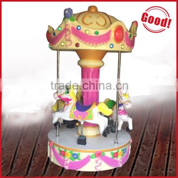 Alibaba china best sale fiberglass 9 seats amusement park rides large rotating used small musical toy carousel for children