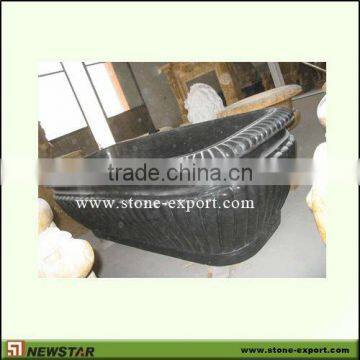 Black Stone Carved Bathtub