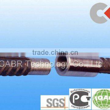 Rebar splice with rolled thread end