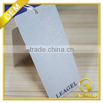 Garment hang tag for clothing cardboard paper tag