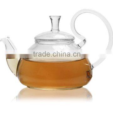 traditional teapot with filter and glass lid