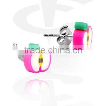 2016 Hot Sale 316L Surgical Stainless Steel Ear Studs Fruits Wholesale Body Piercing Jewelry photo-2
