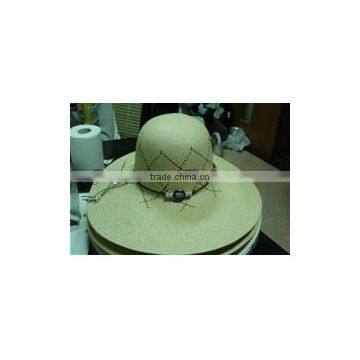 summer lady's fashion raffia straw hat sun beach floppy