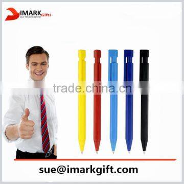 simple design plastic ball pen 5 colors plastic ballpoint pen