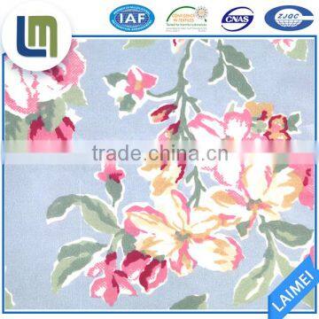 Good Plain Fabric Textile Print With Beautiful Flower for Bedding Set photo-3