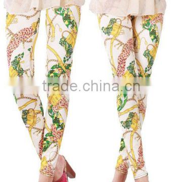 tree house printed leggings tight pants for girls