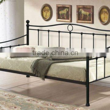 3FT Power Coating Steel Tube Made Single Day Bed In Black New Model