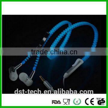 China Earphones Factory Wholesales 2016 New Products Zipper Earphones photo-2