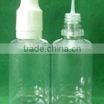 Factory 100%! 5ml,10ml,30ml PET clear plastic dropper bottle with child proof cap for ego oil, e-liquid, e-cigarette oil