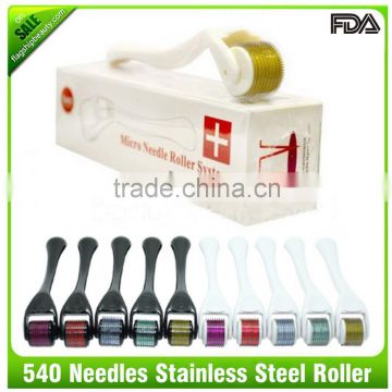 2016 Flagship! best derma roller factory 540needles beauty titanium roller