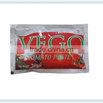 Vego brand organic 70g sachet tomato paste