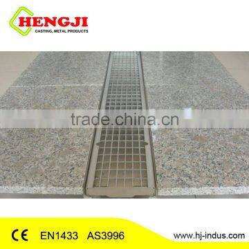 drainage gutter with stainless steel grating cover