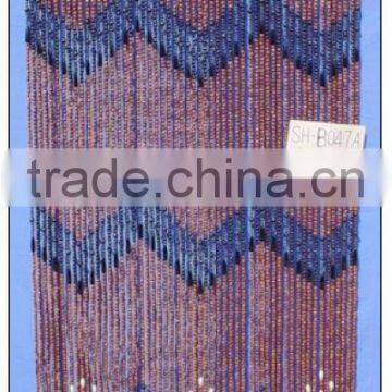 Wood bead curtain