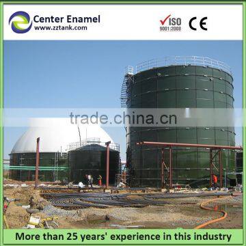 Dry anaerobic digestion AD biogas storage tank with roof for sale