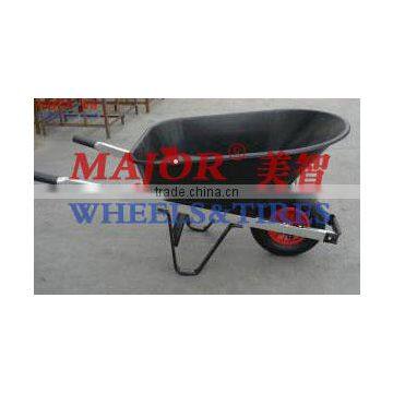 100L wooden handle wheelbarrow with one wheel