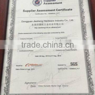 Supplier Assessment Certificate