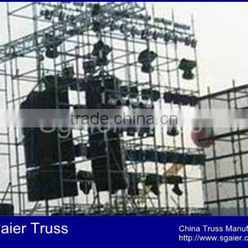 Steel layer truss for handing audio and line array speaker