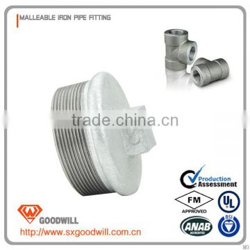 Quality Controlling Strictly Male Connection NPT Standard Cast Iron Pipe Fittings round Plug