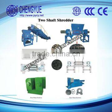 alibaba express used tire shredder with crushing plant