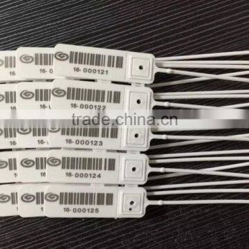 plastic cable seal, metal cable seal, bank security seal, cable sealing grommets, plastic bank security seal, with scannable UPC