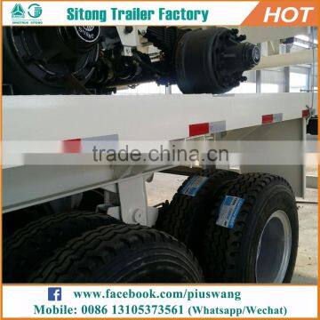 3 Axles 20ft 40ft Container Carrier Used Flatbed Trailers photo-6