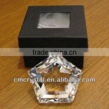 star shape clear crystal paperweight wholesale