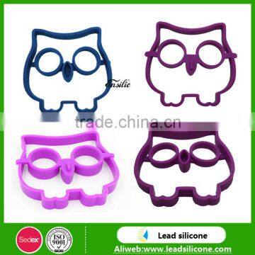 Factory Wholesale Food Grade Owl Shape Silicone Fried Egg Mold, Non-stick Silicone Egg Rings photo-3