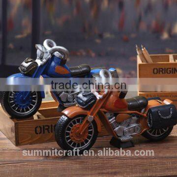 Resin vintage motorcycle figurine model car toys