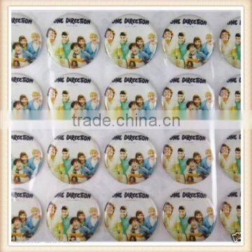 1 inch(25.4mm) 10 pcs x One direction resins dots stickers crystal epoxy dome