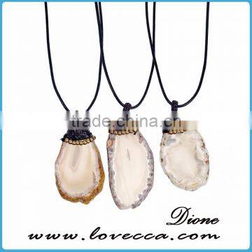 Gift For Wife Mom Natural Agate Necklace Crystal Necklace Stone Agate Jewelry photo-3