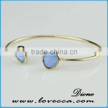 Personalized Glass Infinity Bracelet With Birthstone Charm photo-3